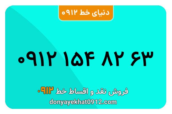 سیمکارت 0912 کد یک  کارکرده معمولی به شماره 09121548263