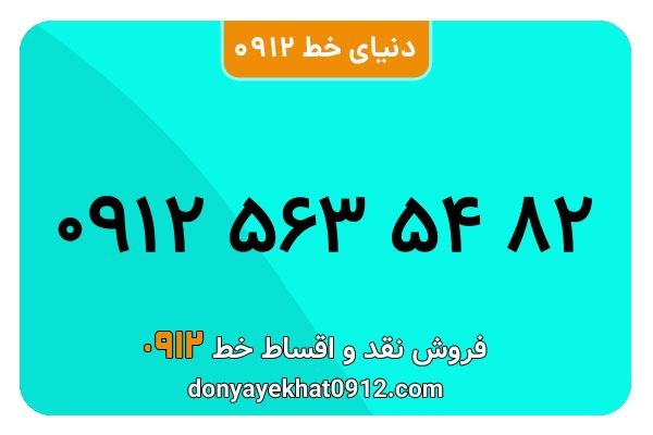 سیم کارت   0912 کد  5  کارکرده معمولی  به  شماره  09125635482